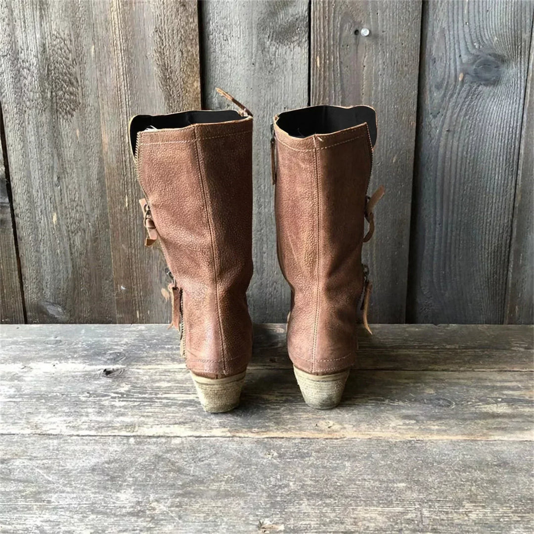Ruby – Water-Resistant Leather Autumn Boots