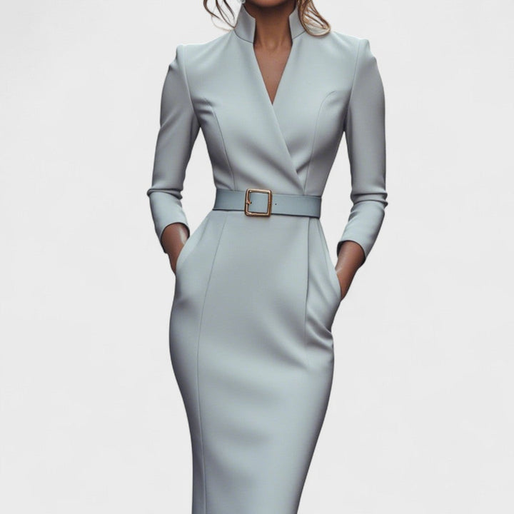 Hermione – Refined Black Mini Dress with Belt