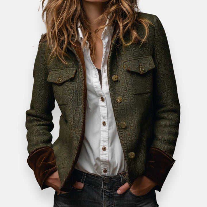 Darmae™ – Veste en Tweed avec Velours