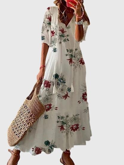 Amalia Boho Vintage Summer Dress | Alaric & Cyniora London