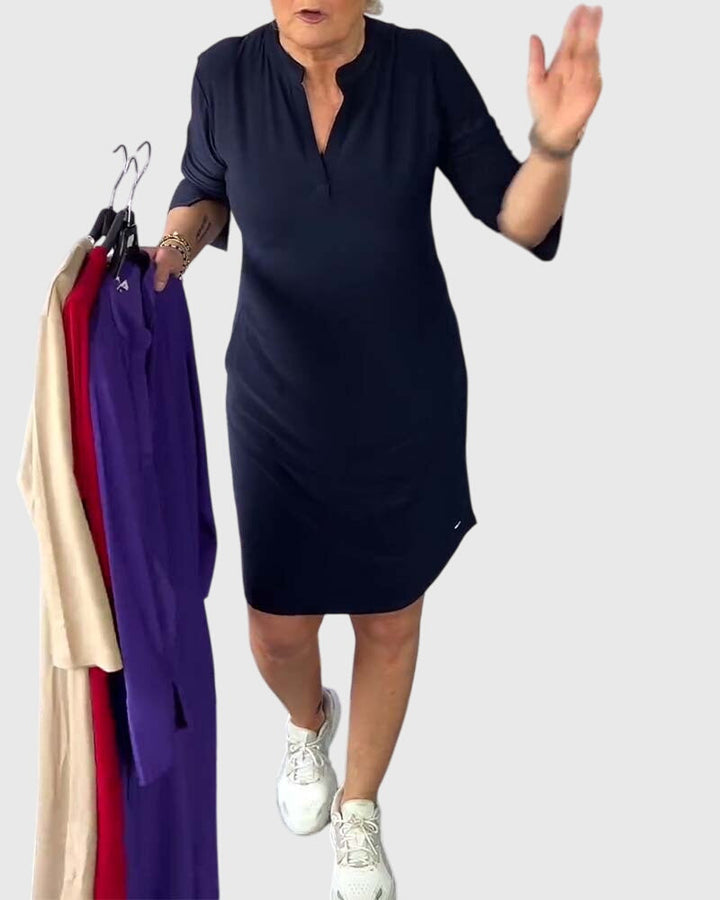 Katherine  V-Neck Mini Dress | Alaric & Cyniora London