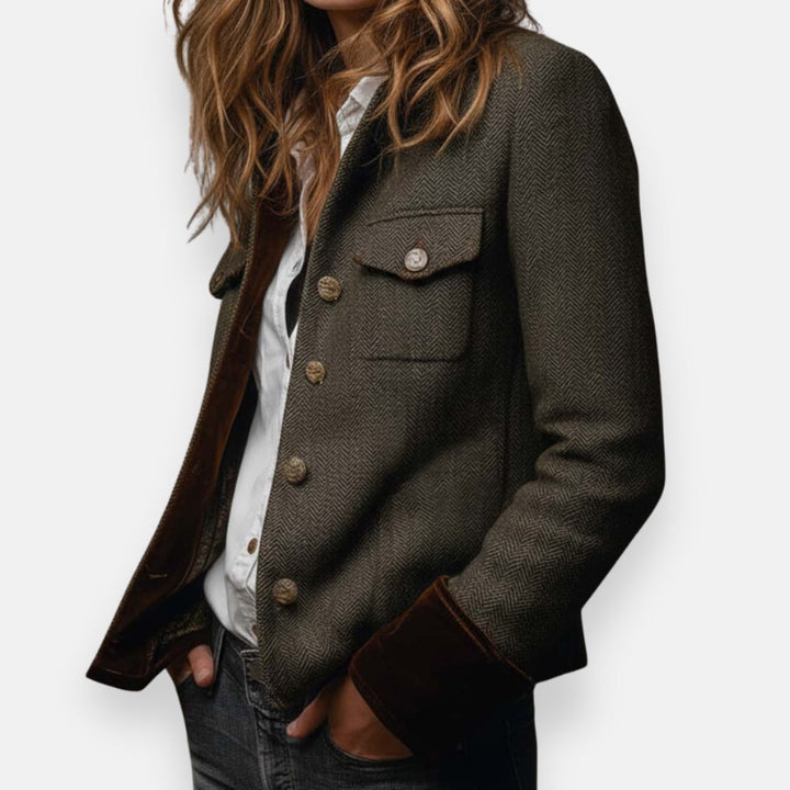 Darmae™ – Veste en Tweed avec Velours