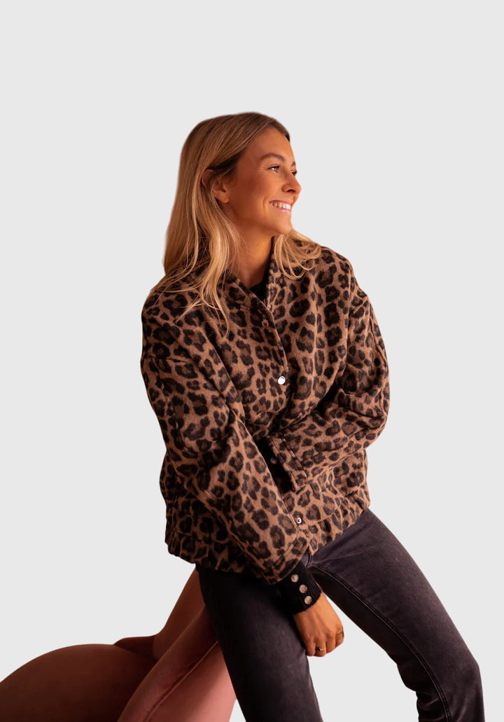 Elodie Stylish Leopard Jacket | Alaric & Cyniora London