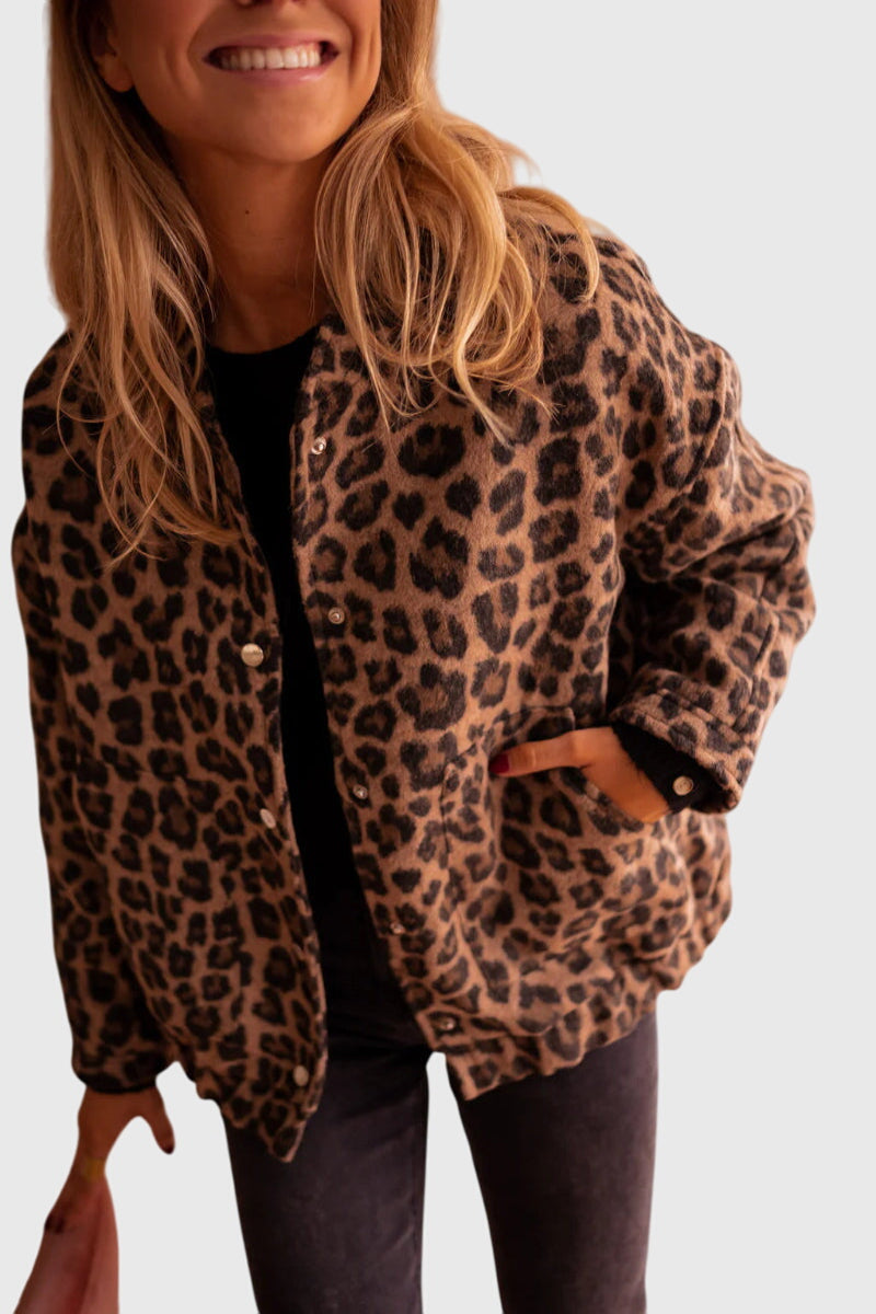 Elodie Stylish Leopard Jacket | Alaric & Cyniora London