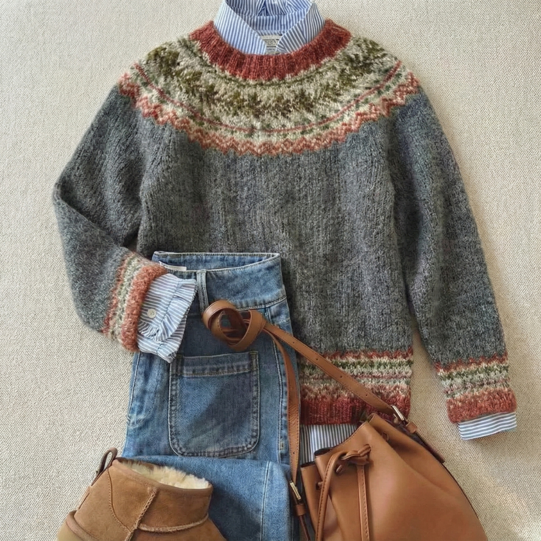 Joyce Nordic Pattern Jumper | Alaric & Cyniora London