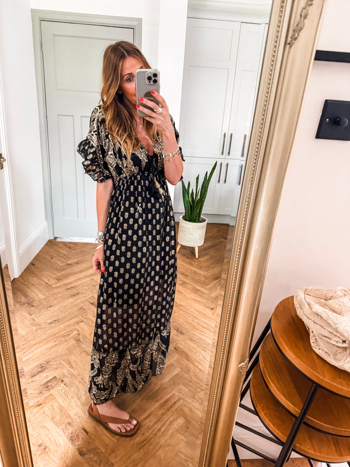 Jacquard Boho Maxi Dress