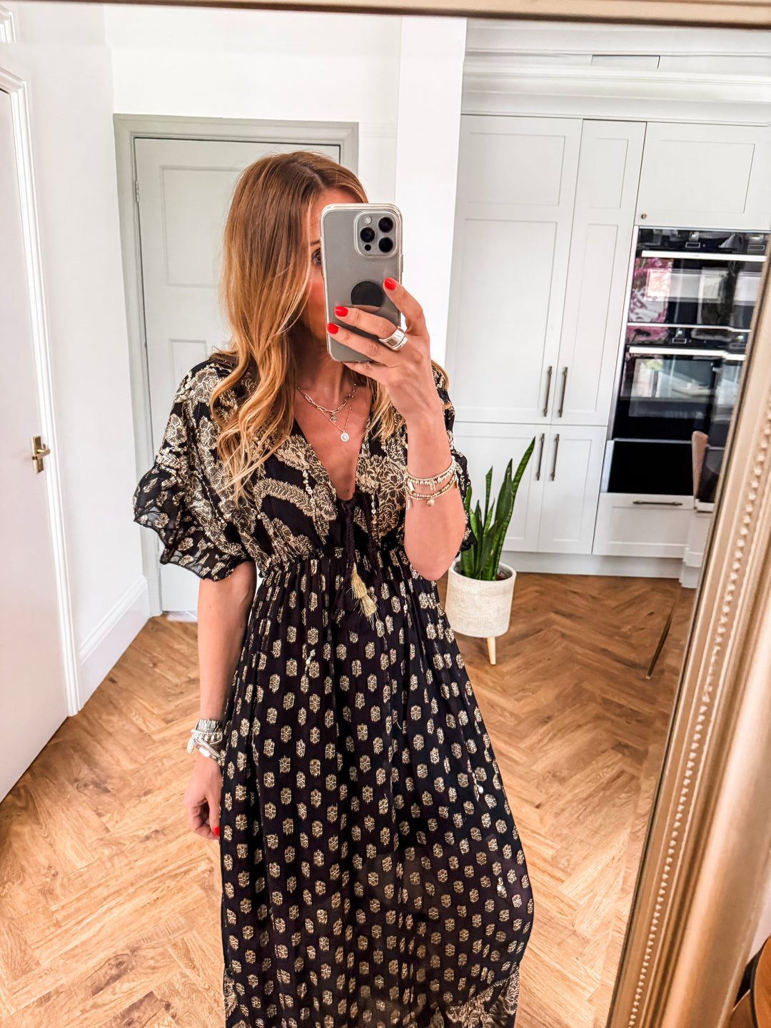 Jacquard Boho Maxi Dress
