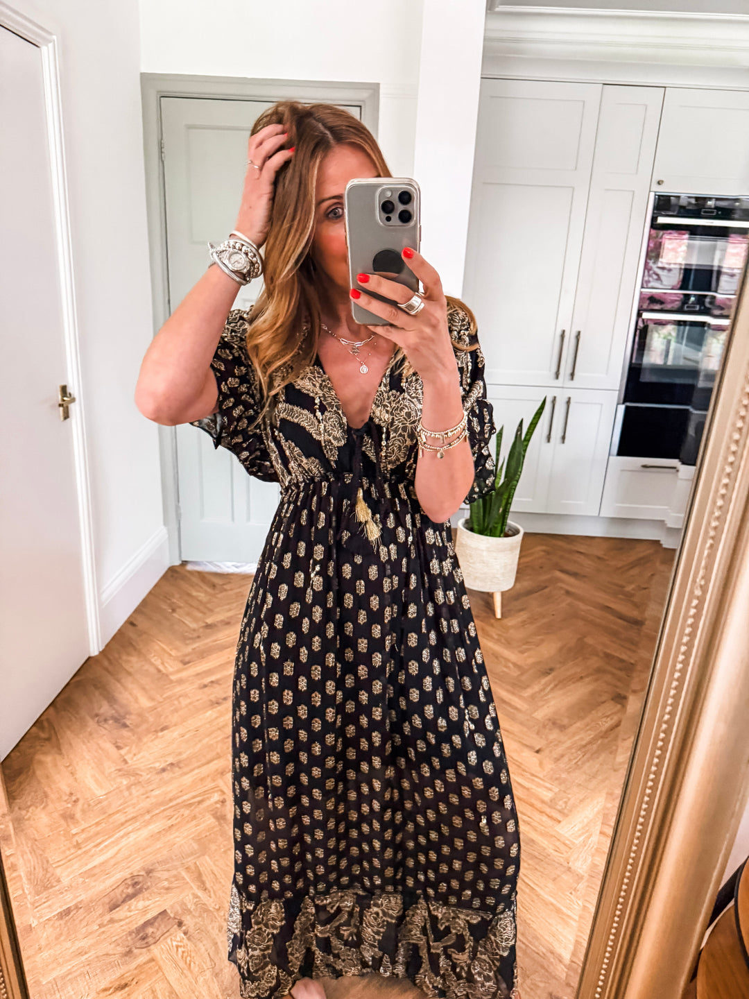 Jacquard Boho Maxi Dress