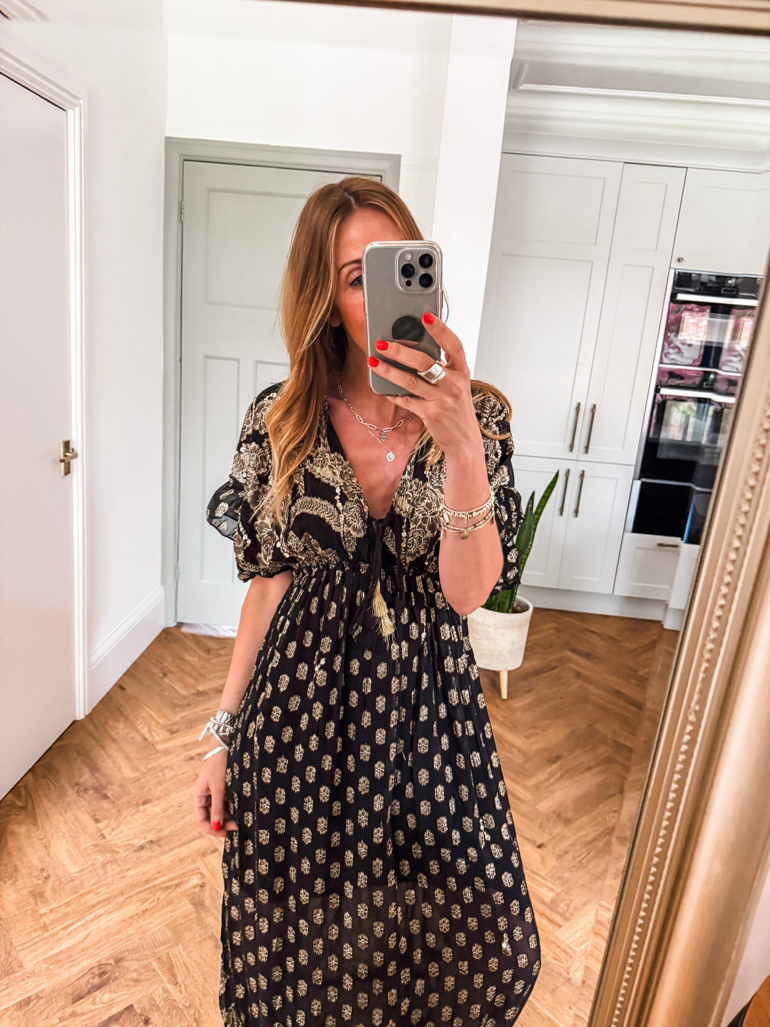 Jacquard Boho Maxi Dress