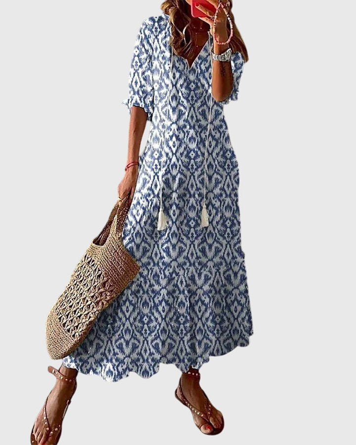 Amalia Boho Vintage Summer Dress | Alaric & Cyniora London