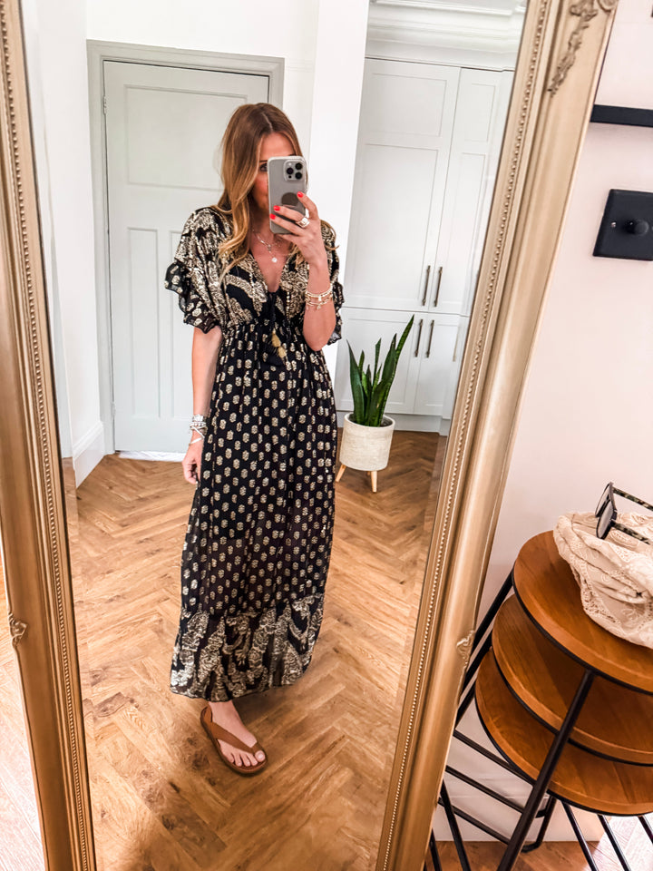 Jacquard Boho Maxi Dress