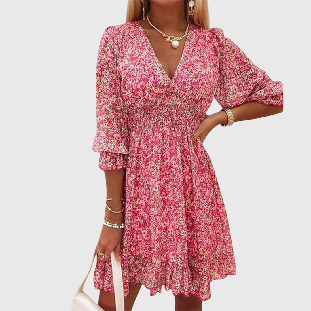 Elisa Floral Sleeve Dress | Alaric & Cyniora London