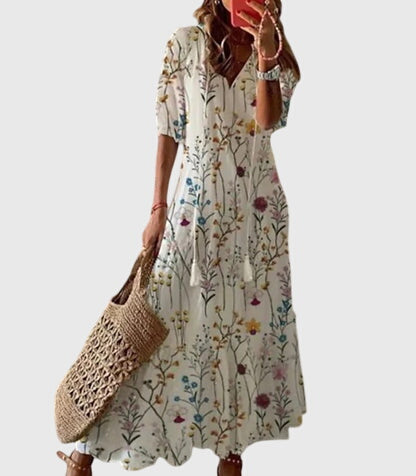 Amalia Boho Vintage Summer Dress | Alaric & Cyniora London