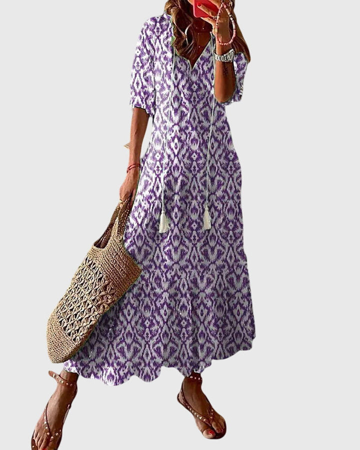 Amalia Boho Vintage Summer Dress | Alaric & Cyniora London