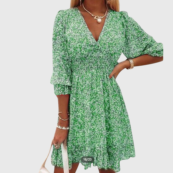 Elisa Floral Sleeve Dress | Alaric & Cyniora London