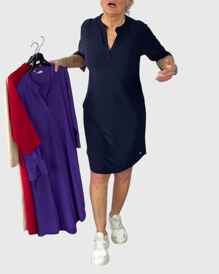 Katherine  V-Neck Mini Dress | Alaric & Cyniora London