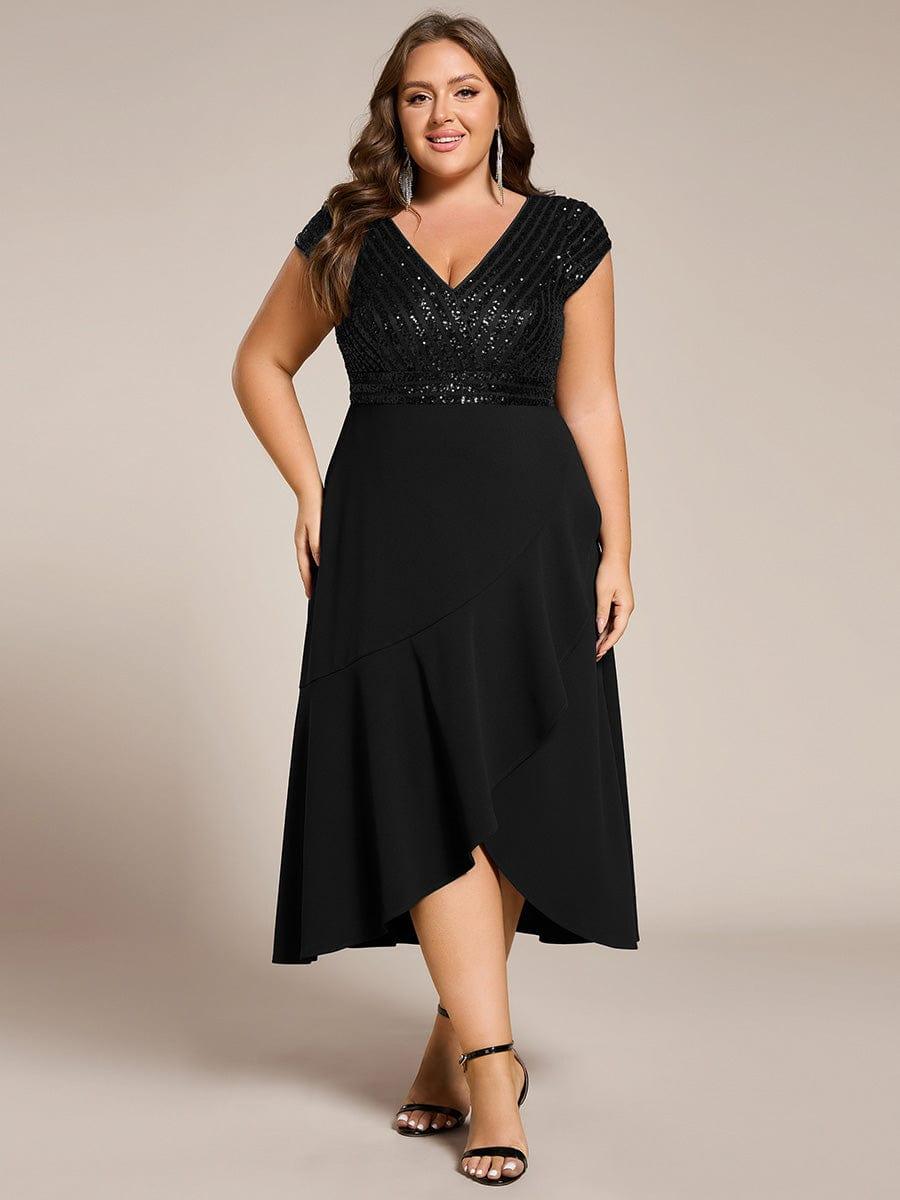 Baylor Asymmetrical Sequin Midi Dress | Alaric & Cyniora London
