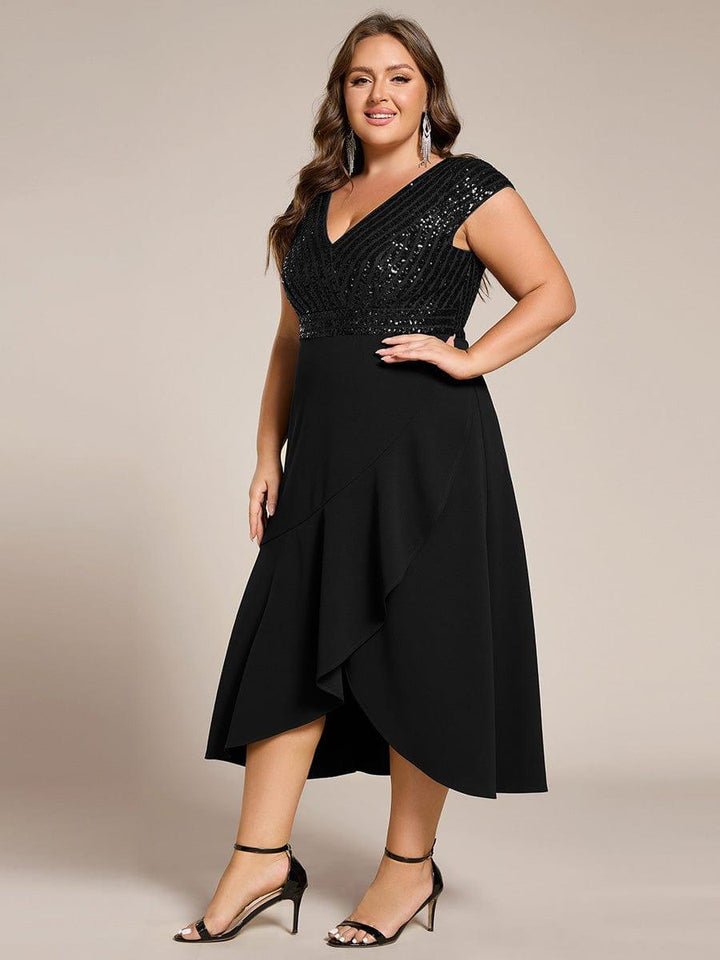 Baylor Asymmetrical Sequin Midi Dress | Alaric & Cyniora London
