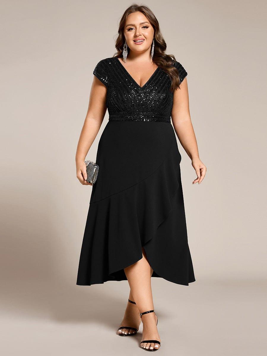 Baylor Asymmetrical Sequin Midi Dress | Alaric & Cyniora London