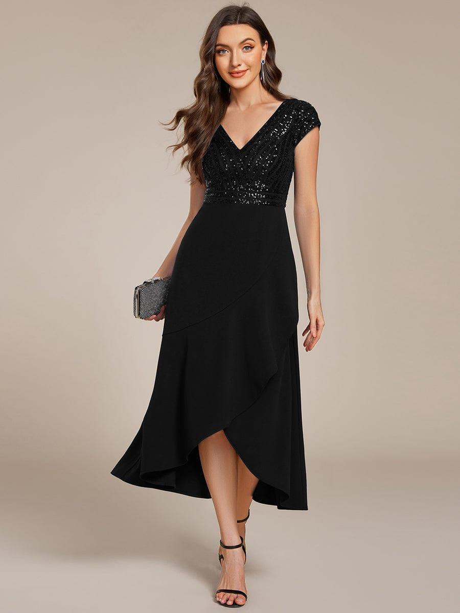 Baylor Asymmetrical Sequin Midi Dress | Alaric & Cyniora London