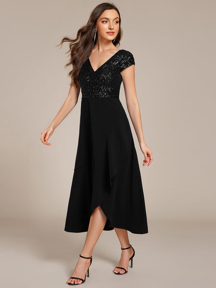 Baylor Asymmetrical Sequin Midi Dress | Alaric & Cyniora London
