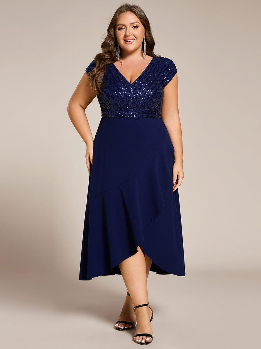 Baylor Asymmetrical Sequin Midi Dress | Alaric & Cyniora London
