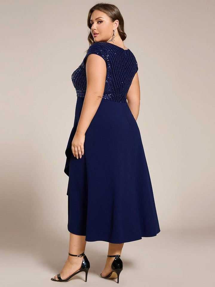 Baylor Asymmetrical Sequin Midi Dress | Alaric & Cyniora London