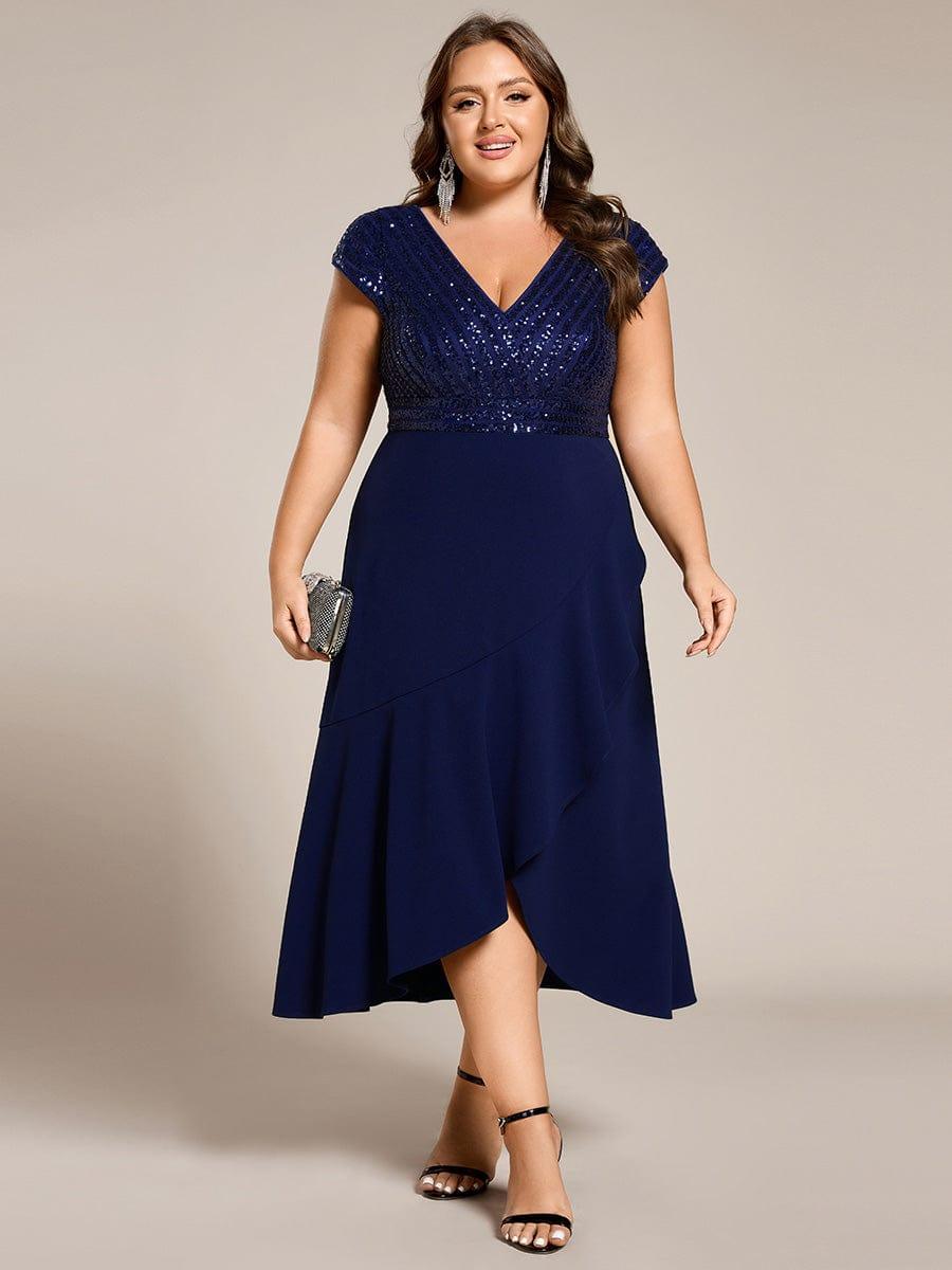 Baylor Asymmetrical Sequin Midi Dress | Alaric & Cyniora London