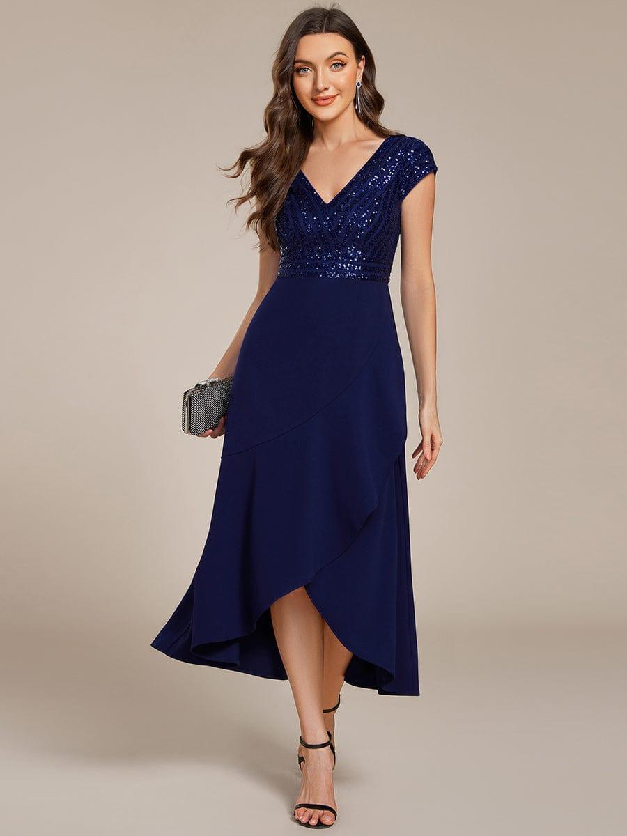 Baylor Asymmetrical Sequin Midi Dress | Alaric & Cyniora London