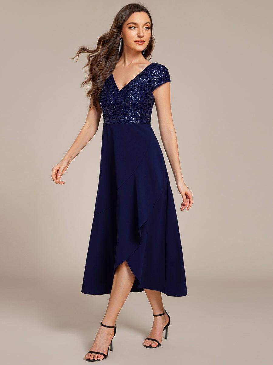 Baylor Asymmetrical Sequin Midi Dress | Alaric & Cyniora London
