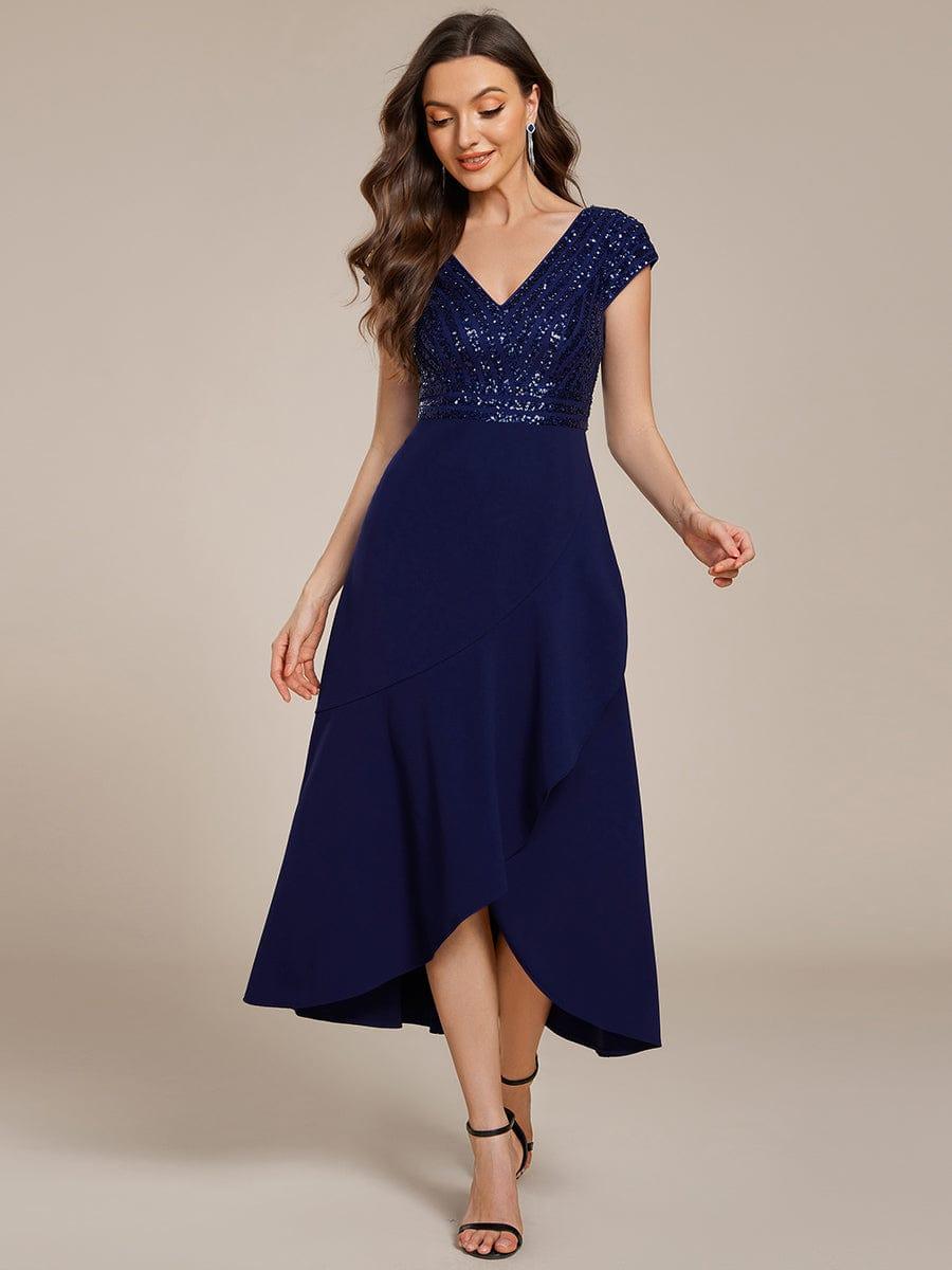 Baylor Asymmetrical Sequin Midi Dress | Alaric & Cyniora London