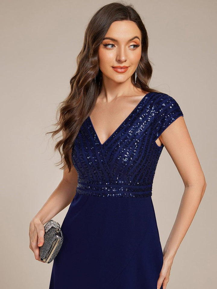 Baylor Asymmetrical Sequin Midi Dress | Alaric & Cyniora London