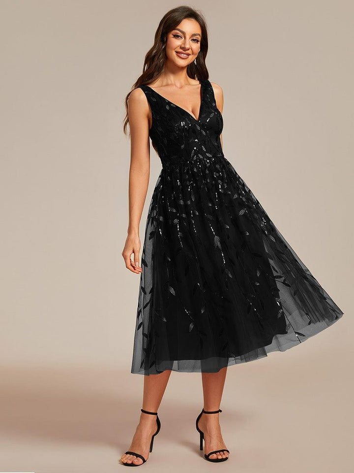 Roux Sequin Evening Midi Dress | Alaric & Cyniora London