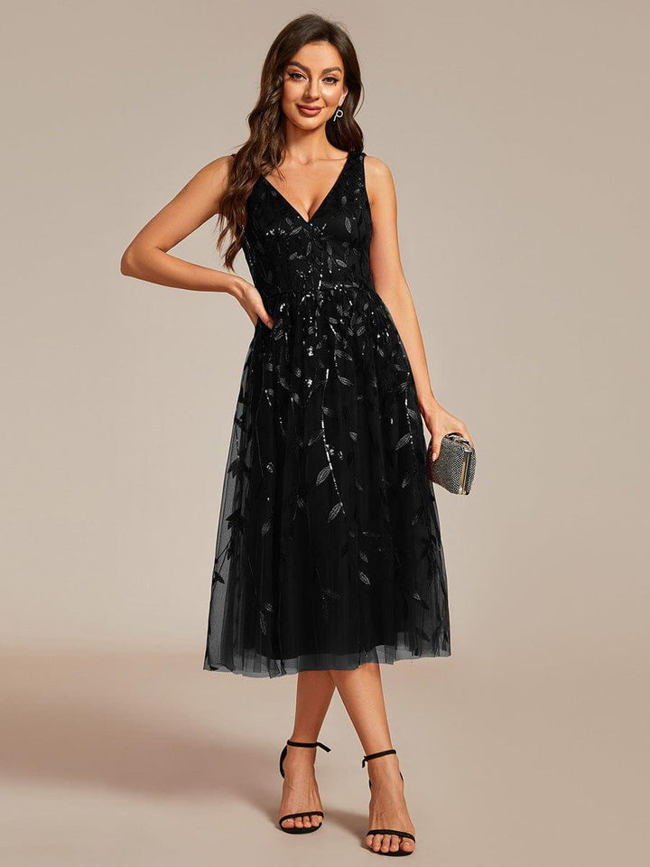Roux Sequin Evening Midi Dress | Alaric & Cyniora London