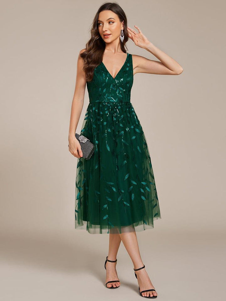 Roux Sequin Evening Midi Dress | Alaric & Cyniora London