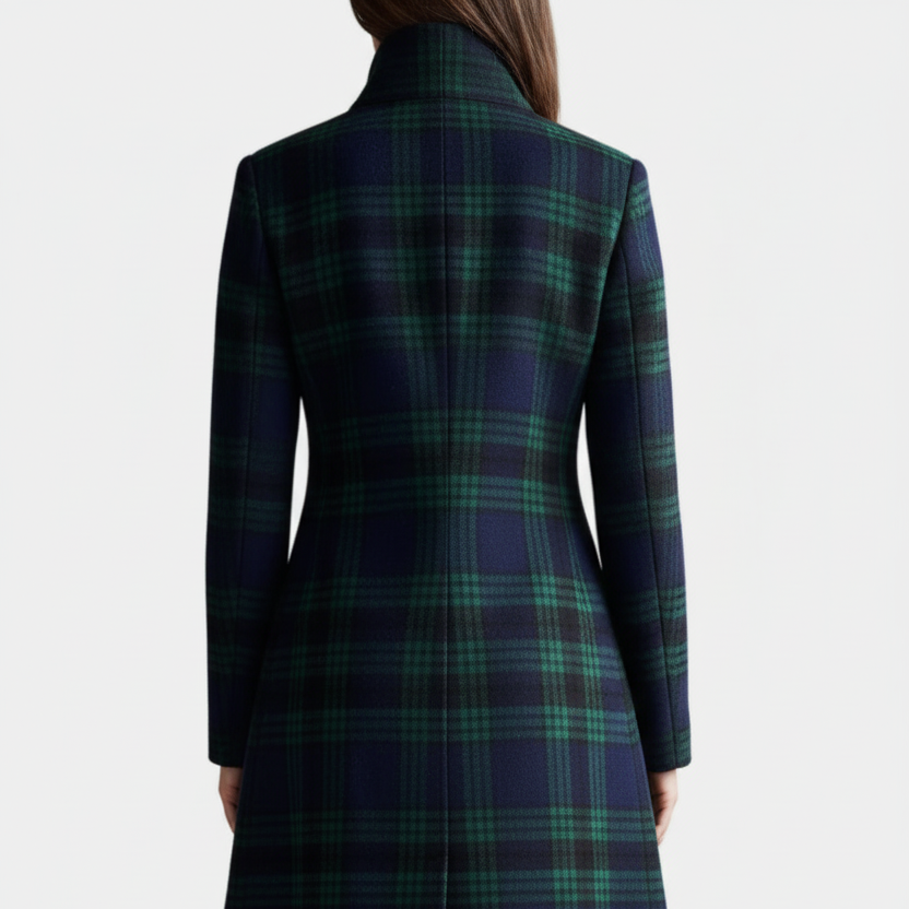 Glendine Elegant Plaid Coat | Alaric & Cyniora London