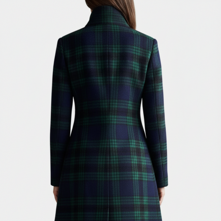 Glendine Elegant Plaid Coat | Alaric & Cyniora London
