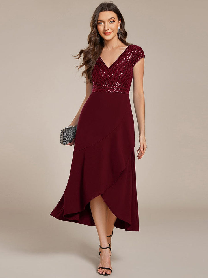 Baylor Asymmetrical Sequin Midi Dress | Alaric & Cyniora London