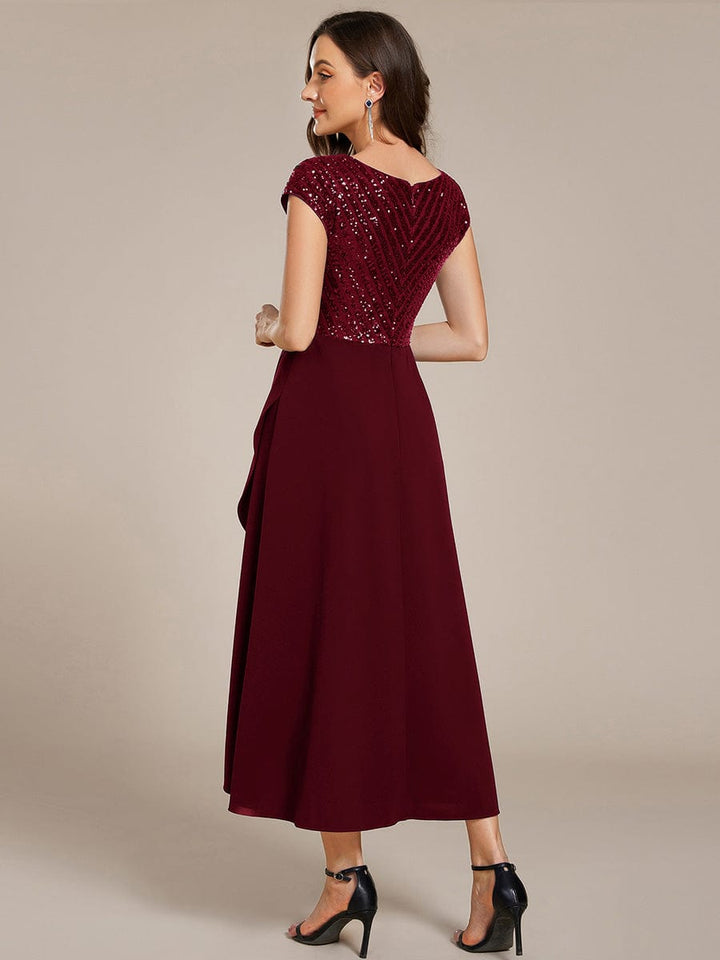 Baylor Asymmetrical Sequin Midi Dress | Alaric & Cyniora London