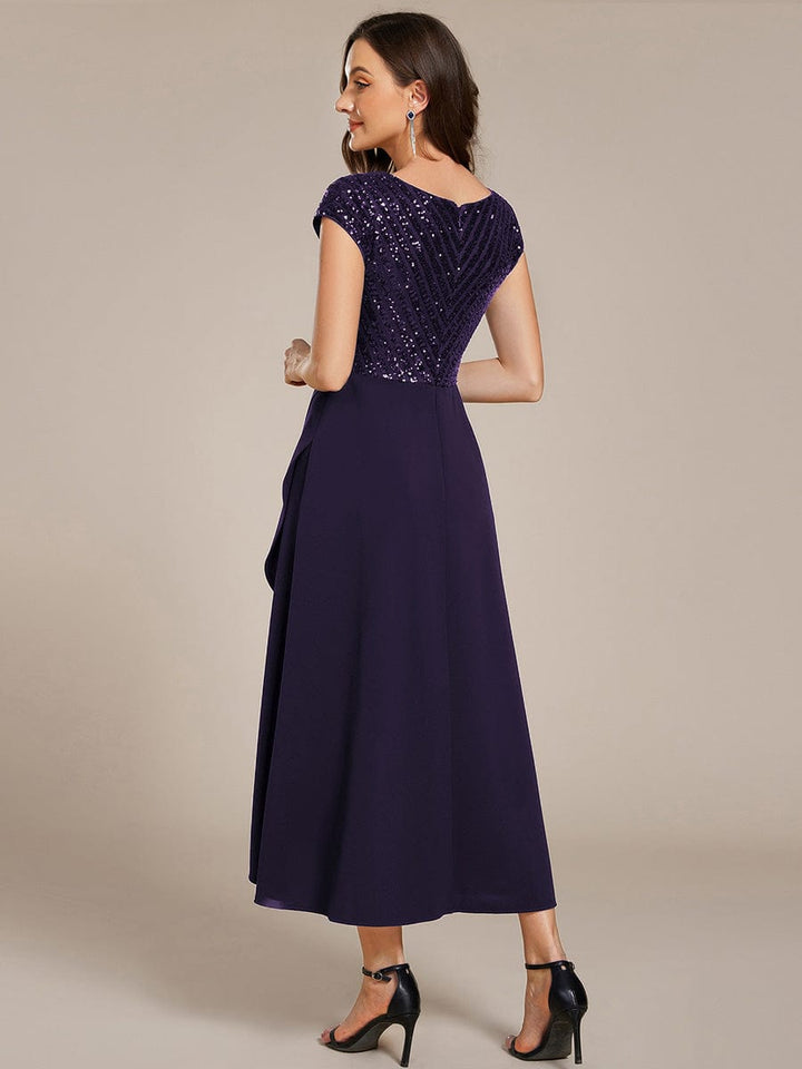Baylor Asymmetrical Sequin Midi Dress | Alaric & Cyniora London
