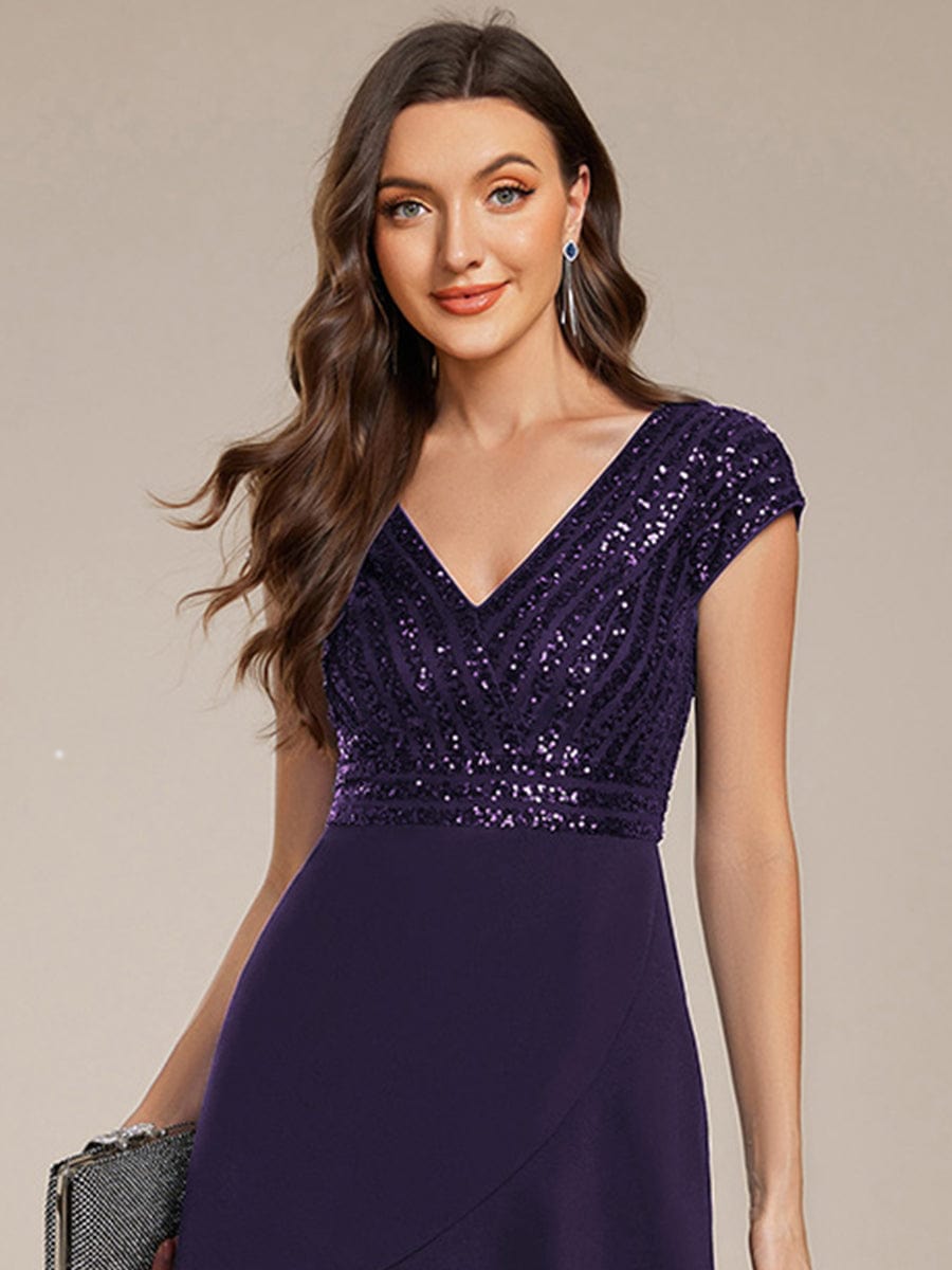 Baylor Asymmetrical Sequin Midi Dress | Alaric & Cyniora London