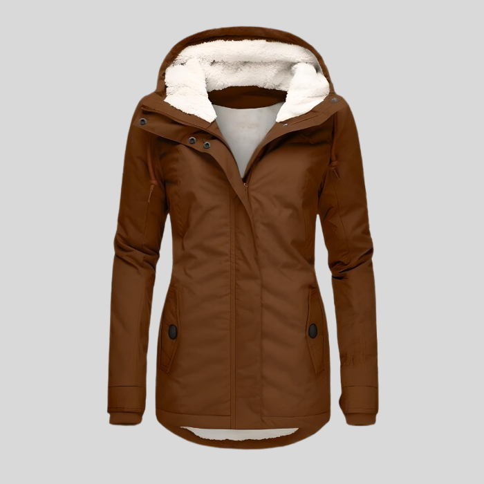 Allison | Waterproof Long Jacket with Hood and Lining
