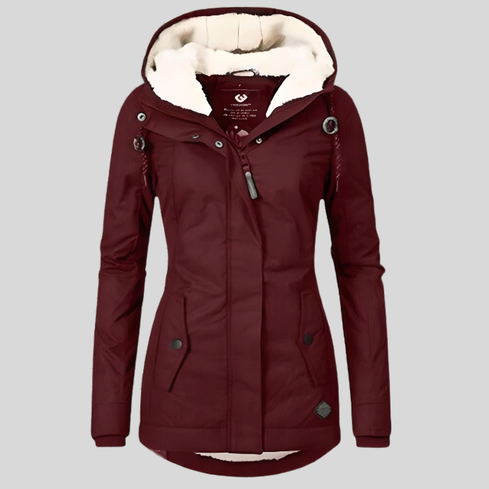 Allison | Waterproof Long Jacket with Hood and Lining