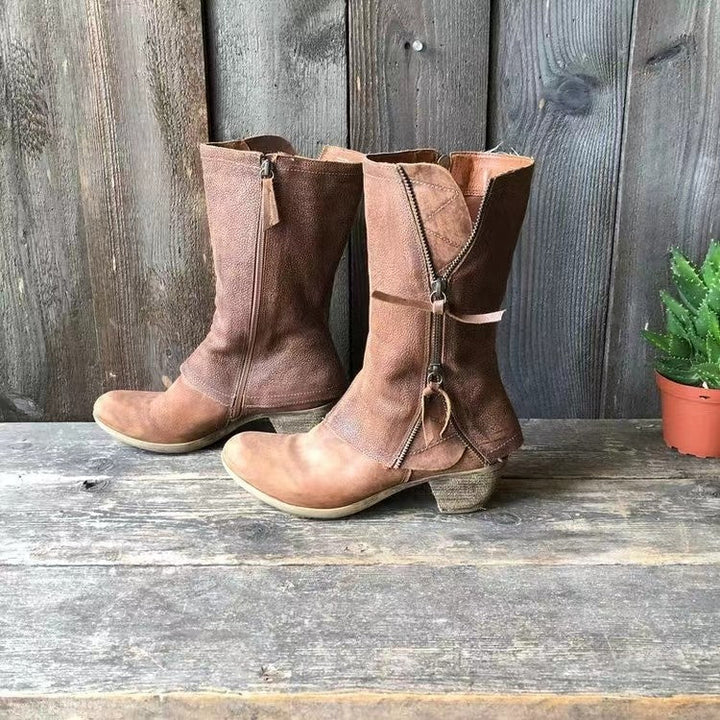 Ruby – Water-Resistant Leather Autumn Boots