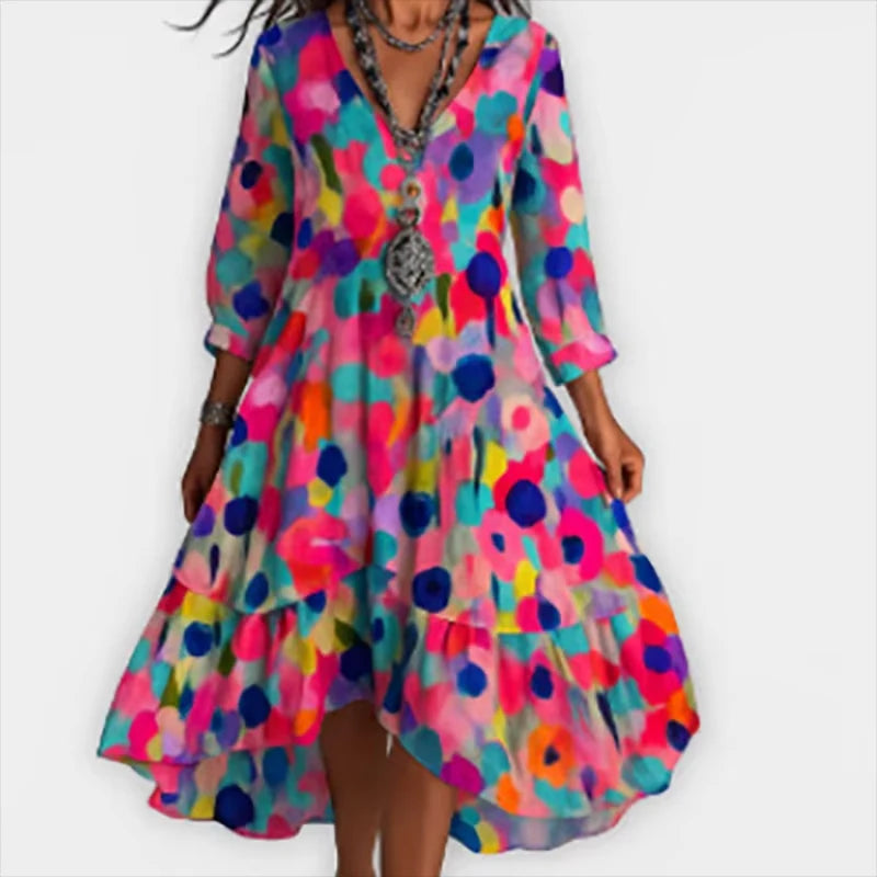 Shanae Elegant Floral Midi Dress | Alaric & Cyniora London