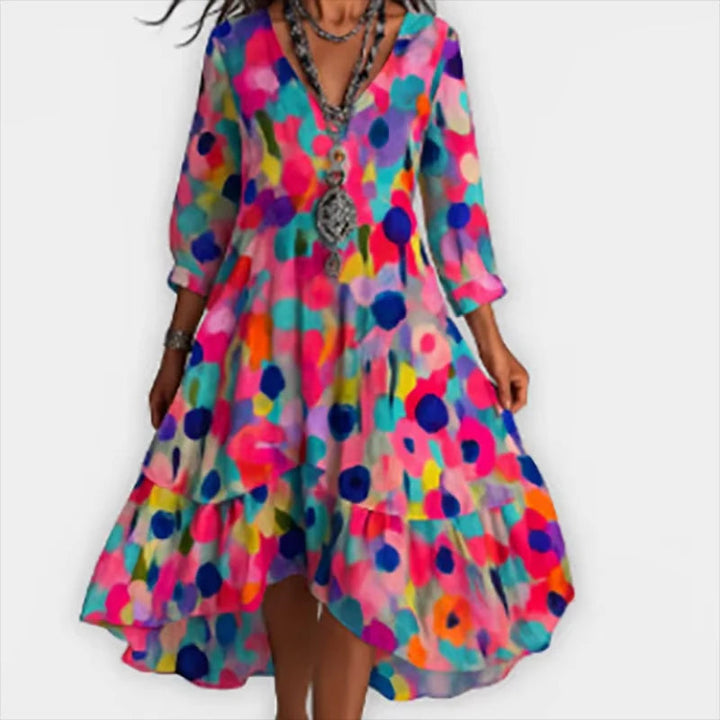 Shanae Elegant Floral Midi Dress | Alaric & Cyniora London