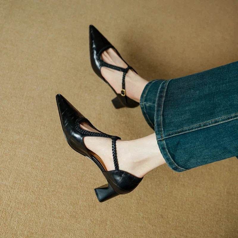 Josephine Leather Heels | Alaric & Cyniora London