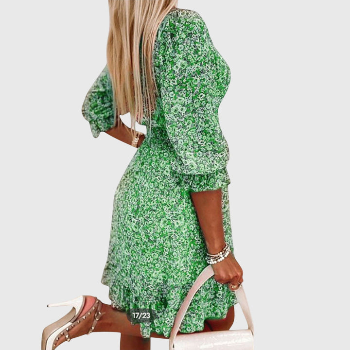 Elisa Floral Sleeve Dress | Alaric & Cyniora London