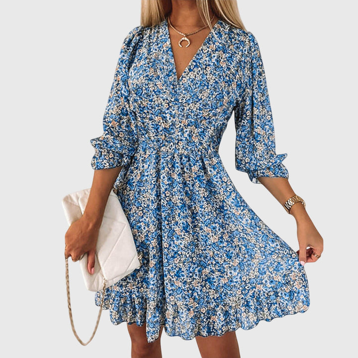 Elisa Floral Sleeve Dress | Alaric & Cyniora London