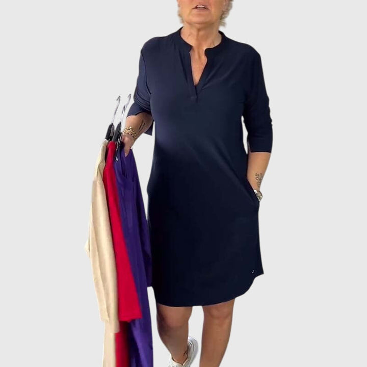 Katherine  V-Neck Mini Dress | Alaric & Cyniora London